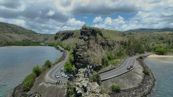 Baie du Deckel Maconde Aussicht Punkt, Mauritius Sehenswürdigkeiten, Antenne Aussicht video