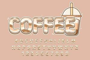 decorative coffee editable text effect vector design