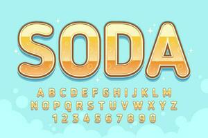 decorative soda editable text effect vector design