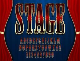 decorative editable stage text effect vector design