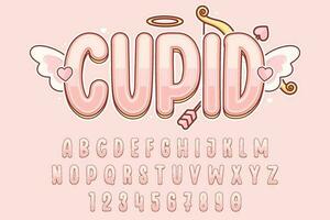 decorative editable cupid text effect vector design