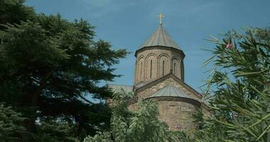 metekhi kyrka i de Centrum av tbilisi, georgien video