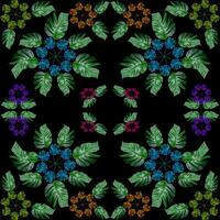 seamless of tropical exotic plant leaf,green leaves pattern are made new color for nature concept,abstract background for textile and fabric design photo