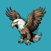 águila calva americana ilustración vectorial vector