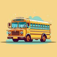 Fancy school bus Cartoon vector