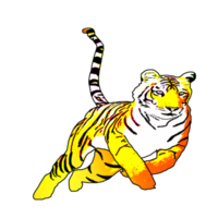 ikon tiger kung av de djungel png