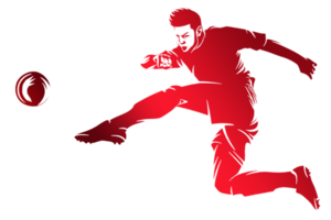 icon player kicking ball png
