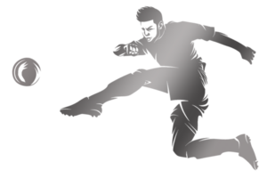 ícone jogador chutando bola png