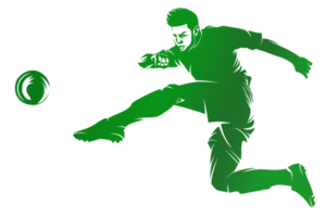 icono jugador pateando pelota png