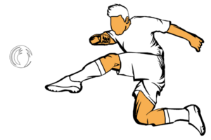 ícone jogador chutando bola png