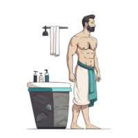 hombre en spa png