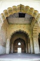 Architectural details of Lal Qila - Red Fort situated in Old Delhi, India, View inside Delhi Red Fort the famous Indian landmarks photo