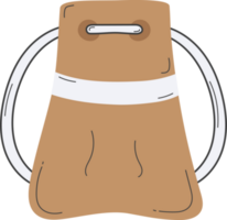 Beach Bag in brown leather. png