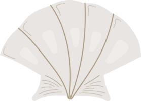 Cute doodle shellfish isolated on transparent background. png