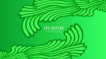 Abstract green flow line digital doodle website background, smooth particle wave, design concept background and wallpaper, vector eps