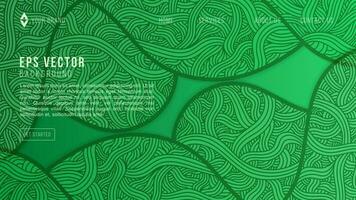 Abstract Green liquid doodle background web design. Modern background design. gradient color. Green Dynamic Waves. Fluid shapes composition. Fit for website, banners, wallpapers, brochure, posters vector