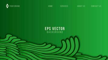 Abstract green flow line digital doodle website background, smooth particle wave, design concept background and wallpaper, vector eps