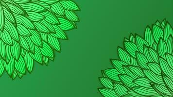 Excellent abstract green background with doodle lines. Vector illustration