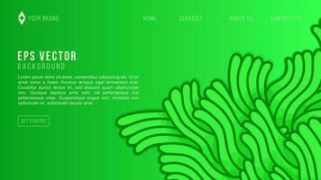 Abstract green flow line digital doodle website background, smooth particle wave, design concept background and wallpaper, vector eps