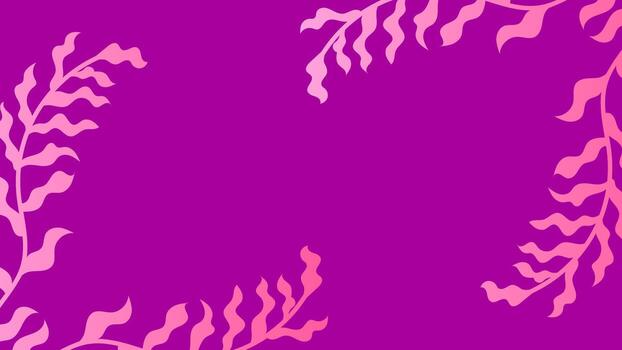 Abstract purple background of floral shapes, lines on white background with blank space in center for text. Minimalist wavy background. vector