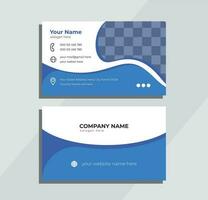 Modern minimalist business card design template. Corporate company visiting card design. vector