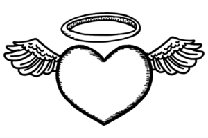 Valentine - Angel Love With Wings and Halo png