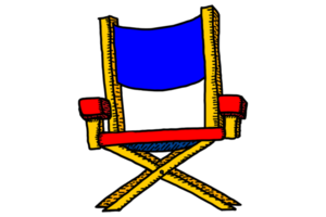 cine firmar icono - disparo director silla png