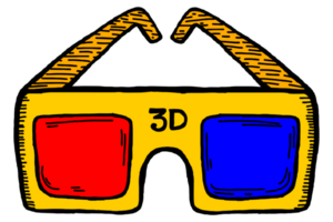 Cinema Sign Icon - 3D Movie png