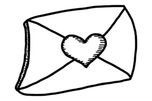namorados - amor carta envelope png