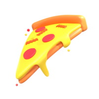 3d icône Pizza vite nourriture illustration concept icône rendre png