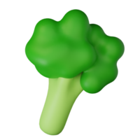 3d ícone brócolis vegetal ilustração conceito ícone render png