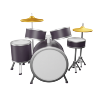 3d ícone tambor conjunto música estúdio ilustração conceito ícone render png