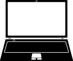Black and white blank laptop. vector