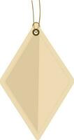 Beige colour tag or label vector