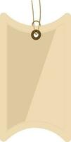 Beige colour tag or label vector