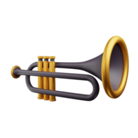 3d ícone trompete música estúdio ilustração conceito ícone render png