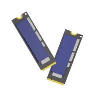 3d icon ssd component computer hardware illustration concept icon render png