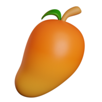 3d ícone manga fruta ilustração conceito ícone render png