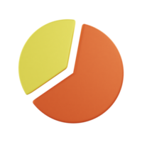 3d icona torta grafico dati grafico illustrazione concetto icona rendere png