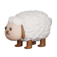 3d icône mouton eid adha musulman objet illustration concept icône rendre png