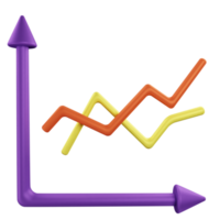 3d icona la zona grafico dati grafico illustrazione concetto icona rendere png