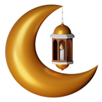 3d icon latern muslim object illustration concept icon render png