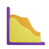 3d ícone área gráfico dados gráfico ilustração conceito ícone render png