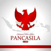 contento pancasila día modelo. vector ilustración. adecuado para póster, pancartas, antecedentes y saludo tarjeta.