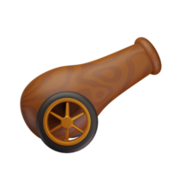 3d icon cannon muslim object illustration concept icon render png