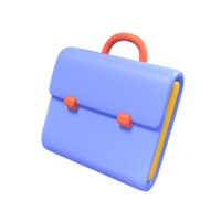 3d icon brief case bag education illustration concept icon render png