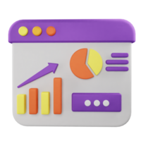 3d icoon analyse tabel gegevens diagram illustratie concept icoon geven png