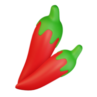 3d icône Chili légume illustration concept icône rendre png