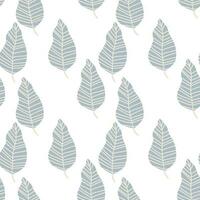 Leaf seamless pattern on white background vector