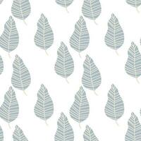 Leaf seamless pattern on white background vector